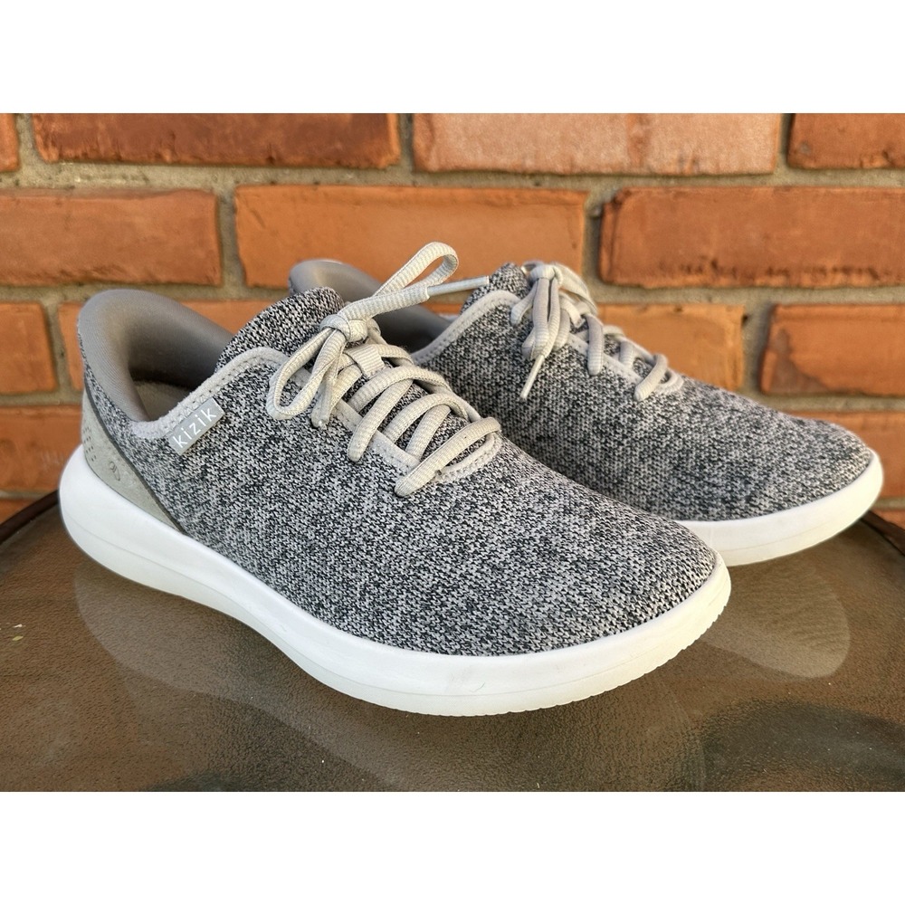 Kizik Madrid Eco Knit Womens Size 8.5 Gray Hands Free Sneakers Shoes Slip On